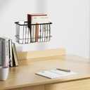 2PC Lid Organizers Inside Cabinet, Cabinet Door Organizer, Self-Adhesive Storage Box, Wall Mounted Metal Storage Boxes,Bathroom/Cabinet/Kitchen Items Organiser Storage Box