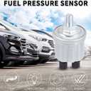 Car Fuel Pressure Sensor Durable | Oil Pressure Sensor Black Silver Tone 1 Pcs
