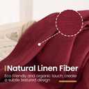 BGment Long Linen Semi Sheer Curtains 102 Inch Length for Living Room, Burgundy Lightweight Window Drapes for Bedroom with Rod Pocket Rustic Textured, 2 Panels Set, Each 52 Inch Wide