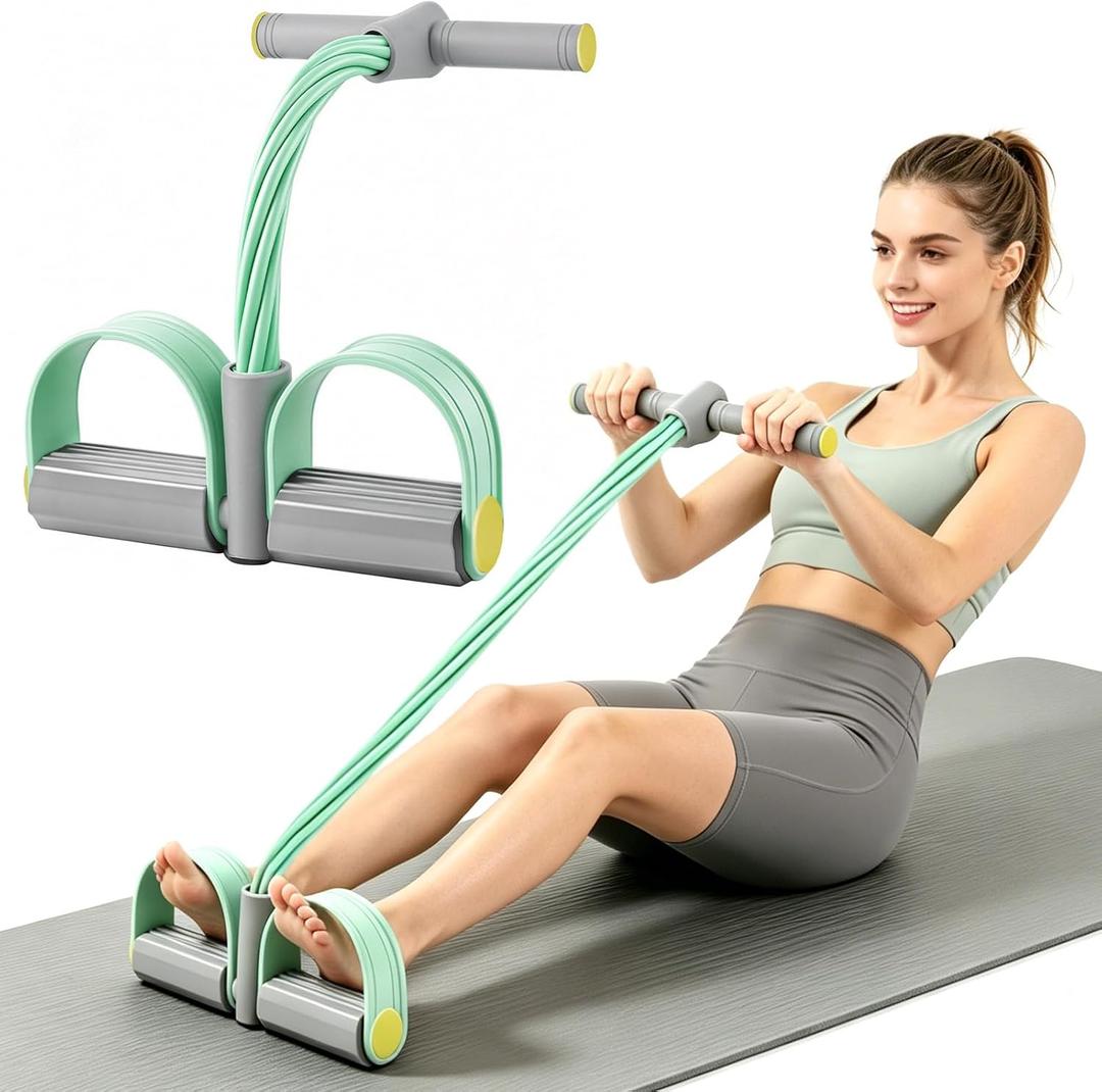 Multifunction Tension Rope, 6-Tube Elastic Yoga Pedal Puller Resistance Band, Natural Latex Tension Rope Fitness Equipment, for Abdomen/Waist/Arm/Leg Stretching Slimming Training