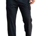 CTU Mens Fashion Baggy Sweatpants Lightweight Workout Cargo Sweatpants Athletic Pants Open Bottom Joggers with Pockets (Large, Black)