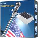 Solar Flag Pole Light, Bright White 6000k Flagpole Light Upgrade Solar Powered for 5ft 6ft Flag Pole,Waterproof Outdoor Dusk to Dawn Led Solar Lights,Outside House Garden Yard American Flags Decor