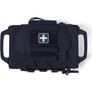 Outdoor Tactical Field-Ready Molle Pouch Quick First Aid Pouch Two-Component Organizer System with Ruggedized Carry Dense Rubber Grip Handle Bag Molle Accessories