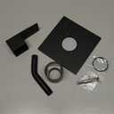 Replacement for Delta 13/14 Series Shower Handle Trim Kit with Shower Arm and Flange, Compatible with Delta R10000 Valve, Matte Black (Cartridge and Valve Not Included)