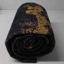 Washable Area Rugs 5'x7' Non-Slip Modern Abstract Soft for Living Room Entryway Bedroom Nursery, Print Pattern, Dark Black Gold