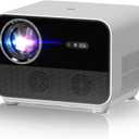 4K Supported Native 1080P WiFi Projector with 20W Speaker - Bluetooth Movie Projector for Indoor/Outdoor, Compatible with Android/iOS/TV Stick/HDMI/USB