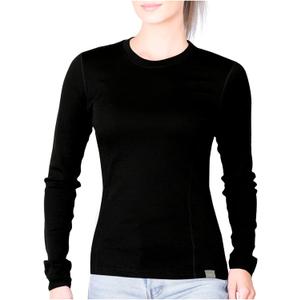 MERIWOOL Women's Base Layer 100% Merino Wool Midweight Long Sleeve Thermal Shirt (Medium, Black)