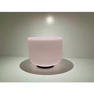 Gemstone Morganite Fusion Crystal Singing Bowl A Third Eye Chakra 8 inch with Free Suede Striker and O ring