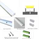 THMOOTHER Matte White 10-Pack 3.28FT Pre-Drilled Clip Free LED Strip U Channel Diffuser, Tight and Flush Mounted Under Cabinet Tape Track Aluminum Low Profile with UV Resistance Milky Cover (10)