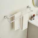 Antique Bathroom Double Towel Bar Chrome, 24 Inch Towel Racks for Bathroom Wall Mounted,Bathroom Towel Holder,Bathroom Two Towel Hanger Rod