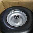 RONPOW 13x6.50-6 Flat Free Lawn Mower Tires and Wheel, 13x6.5-6 Solid Front Tire for Zero Turn Lawnmower, Universal 3/4", 5/8" and 1/2" Bearings, 500Lbs Load, 5.51"-7.91" Hub Spacers, 2Pack Gray