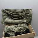 EVERGRACE Velvet Quilt Set California King 118'' x 106'', Luxurious Soft Striped Channel Bedding Set, Lightweight Velvet Comforter for All Season, Oversized Bedspread Coverlet w/ 2 Shams, Olive Green