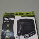 Garden Hose, Lightweight, Ultra Flexible, Durable, Kink-Free Water Hose - Made of TPU, Drinking Water Safe Material, Non-Shrinking, Easy to Store, All-Weather, Black (50 FT)