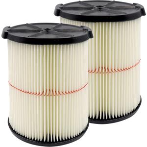 Replacement Cartridge Filter Compatible with Craftsman 9-38754 Red Stripe General Purpose for 5 to 20 Gallon Shop Vacuums CMXZVBE38754, 2 Pack