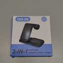 3 in 1 Charging Station Wireless Charger lPhone Foldable Charging Stand for Multiple Devices with Quick Charger for lPhone 16/15/14/13 Pro Max Watch AriPods Pro 2 (Black)