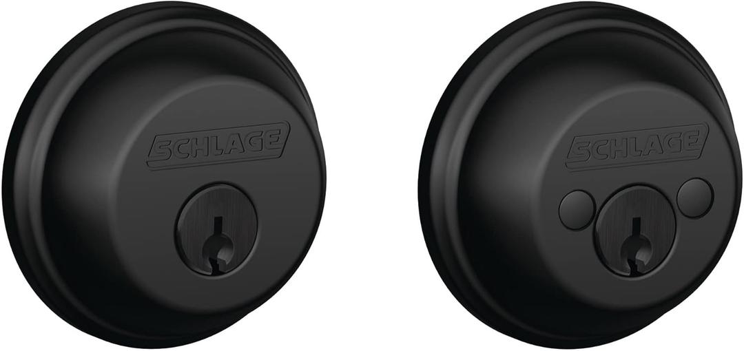 SCHLAGE B62N622 Deadbolt, Keyed 2 Sides, Matte Black