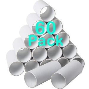 50 Pack Thick Cardboard Tubes for Crafts - Bulk Craft Rolls - Round Cardboard Tubes - Toilet Paper Rolls Crafts - Craft Tubes - Paper Tube for Arts & Crafts - 1.57 x 3.9 Inches - White
