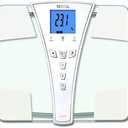 TANITA's BF-684W Digital Body Fat & Body Water Scale - Multi-Frequency BIA - BMI Monitor - 440 lb Capacity - Tempered Glass Platform - Athlete & Guest Modes - Japan Technology