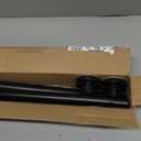 Ausemku Shower Curtain Rod 32-80 Inch Adjustable - 1 Inch Diameter Heavy Duty No drill Spring Tension Shower Rod, Non-Slip Rustproof Telescopic Rod for Bathroom, Black