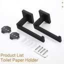KOKOSIRI Black Toilet Paper Holders Bathroom Toilet Paper Roll Holder SUS304 Stainless Steel Contemporary Wall Mounted, 2 Pack, B2003BK-P2