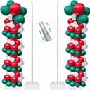 Balloon Column Stand Kit for Floor,Set of 2, SOFTTIME Adjustable and Reusable Balloon Tower Stands Kit with Heavy Base, Metal Balloon Display for Birthday, Wedding, Baby Shower,Party Decorations