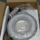 Gynnx Magnifying Glass with Light and Clamp,10X Lighted Magnifying Glass Lamp LED Dimmable,5 Inches Lens with Stainless Steel Arm for Reading,Craft,Painting and Close Work(White Cover)