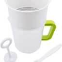 Multiple Usage Food Strainer, Nut Milk Bag Replacement, Yogurt Strainer, Food Grade Polycarbonate And Stainless Steel Mesh BPA-Free, Nut Milk/Soy Milk/Juice/Tea Filter