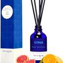 Xcleen Citrus Scented Reed Diffuser, Orange, Lime & Lemon Oil Reed Diffuser, Real Citrus! Holiday Home Fragrance for Bathroom Office Decor 5 Sticks