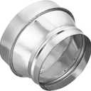 PATIKIL 7 to 6 Duct Reducer, 7 to 6 Inch Galvanized Steel Air Ducting Pipe Vent Hose Reducer Increaser Round Dryer Ventilation Coupler for HVAC Duct Fan Dryer Vent Chimney