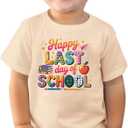 Toddler Last Day of School Shirt for Boys Kid Grils, My Happy Last Day of School T Shirt, Cotton Blend, Funny Design :4-7T, 130, 140