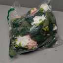 4 Pcs Flower Garland with 39.2 Ft Lights, 26.4 Ft Pink & White Floral Garland Fake Flowers for Wedding Arch Party Wall Garden Room Decor