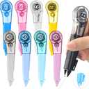 auroray 9 Pack Correction Tape Pens 1/5" X 236", 9 Color Correction Tape Comfortable Pen Shape Correction Pen Easy to Use Applicator for Instant Correction Students School Office Supplies