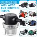 1/2 Inches Water Pump Strainer, Compatible with 3/8 Inches Hose Barb In-Line Strainer Twist-On Pipe Sprayer Filter for Water Pump 12V Direct Current 80 PSI RV Camper Marine Boat Lawn (2)