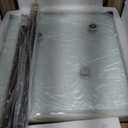 Small Side Coffee Table Set of 2 with Metal Legs, Tempered Glass Square Modern End Table for Living Room Sofa Home Office (2 Pieces, Black, 20"20"22")