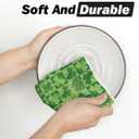 Artoid Mode Light Green Checkered Clover Shamrock St.Patrick's Day Kitchen Dish Towels, 18x26 Inch Farmhouse Holiday Spring Decoration Cleaning Set of 2