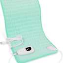 Deepsoon Heating Pad,Electric Heating Pads for Back,Neck,Moist Heating Pad for Abdomen Shoulder Knee Legs,Dry/Moist Heat&Auto Shut Off,Mother's Day Birthday for Men and Women,Light Green,24x12 Inch