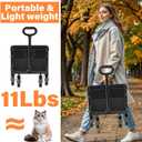 Wagons Carts Foldable, Collapsible Wagon Cart with Wheels - Beach Wagon Cart with Wheels for Sand Sports Camping Grocery