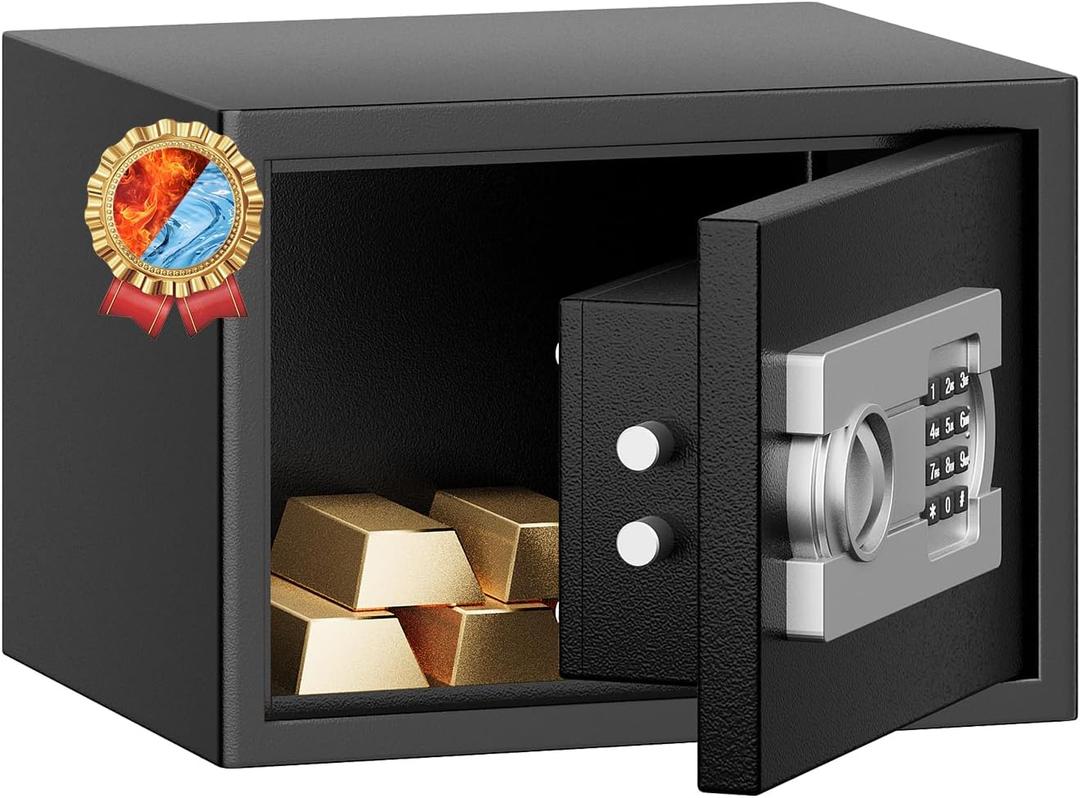 Fireproof Safe with Fire Video,1.0 Cubic Feet Class A Standard Digital Safe Box Fireproof for Home&Office,Alloy Steel Fire Proof for Document Money Jewelry Valuables,Black
