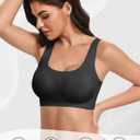 Avidlove Women's Comfy Pullover Wireless Bra Seamless Bralettes No Underwire T Shirt Wirefree Wide Straps Sleep Everyday Bras (Large, Black)