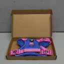 PHOEPET No Pull Dog Harness, Unique Colors Reflective Adjustable Dog Vest, with Soft Training Handle Metal Clips (Royal Blue Base & Pink Straps,S)