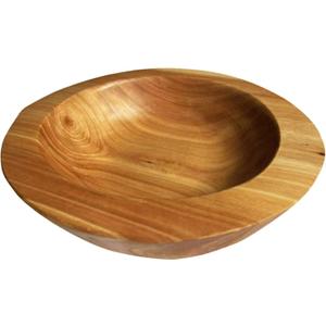 Natural Wooden Decorative Bowl for Home, Wood Fruit bowl for Kitchen Counter, Hand Carving Wood Bowl for Keys, Purses, Nuts, Decorative Balls - Unique Handmade Gift (11" diameter)