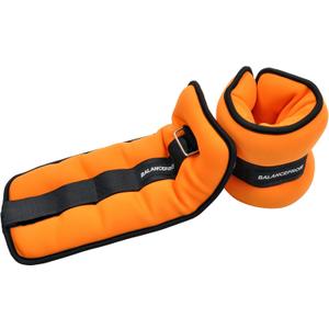 Fitvids Fully Adjustable Ankle Wrist Arm Leg Weights, Orange, 10 LBS Each (20-LB Pair)