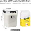 CASA LINGO Airtight Food Storage Containers with Lids, 5.3L Large Pantry Organization and Storage for Flour Sugar Dry Food Cereal, Set of 4 Plastic Food Storage Containers