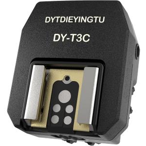 DY-T3C for Canon Camera Flash Hot Shoe Adapter Mount Top-Mounted Expansion Accessory: Multi-Flash synchronous Shooting with Cable Converter (DY-T3C 1PCS + PC Cable 1PC)