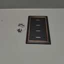 Metal Wall Plate for Electrical Outlets, Decorative Aged Bronze Switch Plates Outlet Cover, Light Switch Cover Plate, 4-Gang Wall Plates (Quad Toggle, 1 Pack)