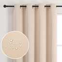 Outdoor Curtains for Patio Waterproof - Weatherproof Porch & Gazebo Curtains, Grommet Top and Tab Bottom Drape,1 Panel, 52" W x 108" L, Beige