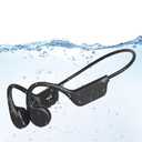 Miulloeib Swimming Headphones, IPX8 Waterproof Bone Conduction Headphones, 32G Memory Sports Headphone, Open Ear Bluetooth 5.4 Underwater Headphone for Running, Cycling