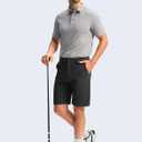 Soothfeel Men's Golf Shorts with 5 Pockets Stretch Lightweight Quick Dry 9 Inch Flat Front Casual Work Dress Shorts for Men (M)