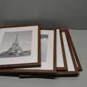 upsimples 11x14 Picture Frame Set of 5, Display Pictures 8x10 with Mat or 11x14 Without Mat, Wall Gallery Photo Frames, Brown