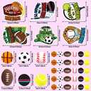 30 Pack Valentines Day Sport Balls with Cards Goodie Bags Bulk Mini Stress Relief Squeeze Sports Balls for Valentines Day School Class Game Prizes Kids Toys Presents Exchange Party Favors